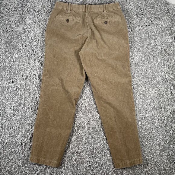 Uniqlo Corduroy Pants Men's Medium Brown Preppy Drawstring Chino Stretch Golf - Picture 4 of 7